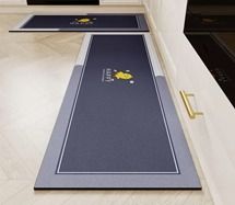 Anti-Slip  2 Pcs Waterproof Kitchen mats, Non-Slip & Easy to Clean, Versatile Water Absorbent Mats for Kitchen,Bathroom and Laundry Antislip, Multi-Purposey - (120 * 40 cm, 40 * 60 cm)