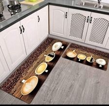 Anti-Slip  2 Pcs Waterproof Kitchen mats, Non-Slip & Easy to Clean, Versatile Water Absorbent Mats for Kitchen,Bathroom and Laundry Antislip, Multi-Purposey - (120 * 40 cm, 40 * 60 cm)