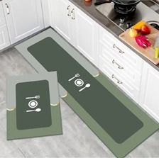 Anti-Slip  2 Pcs Waterproof Kitchen mats, Non-Slip & Easy to Clean, Versatile Water Absorbent Mats for Kitchen,Bathroom and Laundry Antislip, Multi-Purposey - (120 * 40 cm, 40 * 60 cm)