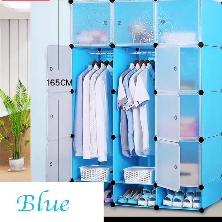 (HIGH PLASTIC QUALITY) Hommy Wardrobe Large Capacity Assemble Organizer Closet  SOLID PLASTIC WARDROBE, PORTABLE