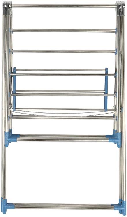 Metal Foldable Laundry Drying Clothes Rack Heavy Duty Clothing Horse Garment Dryer Stand Airer Laundry Stand Drying Hanger Rack For Clothing & Bed Linen Clothes Airer Indoor Outdoor Laundry Rack
