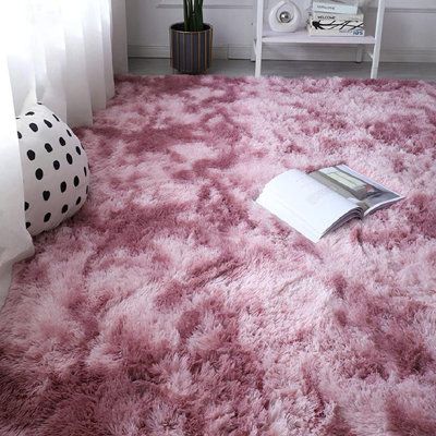 Hommybrand 5 by 8 Area Rug for Living Room, Ultra Soft Fluffy Rugs for Bedroom, Non-Slip Furry Large Rug for Teen Girls and Boys,Nursery Kids Room Dorm Home Decor, High Pile Plush Floor Carpet