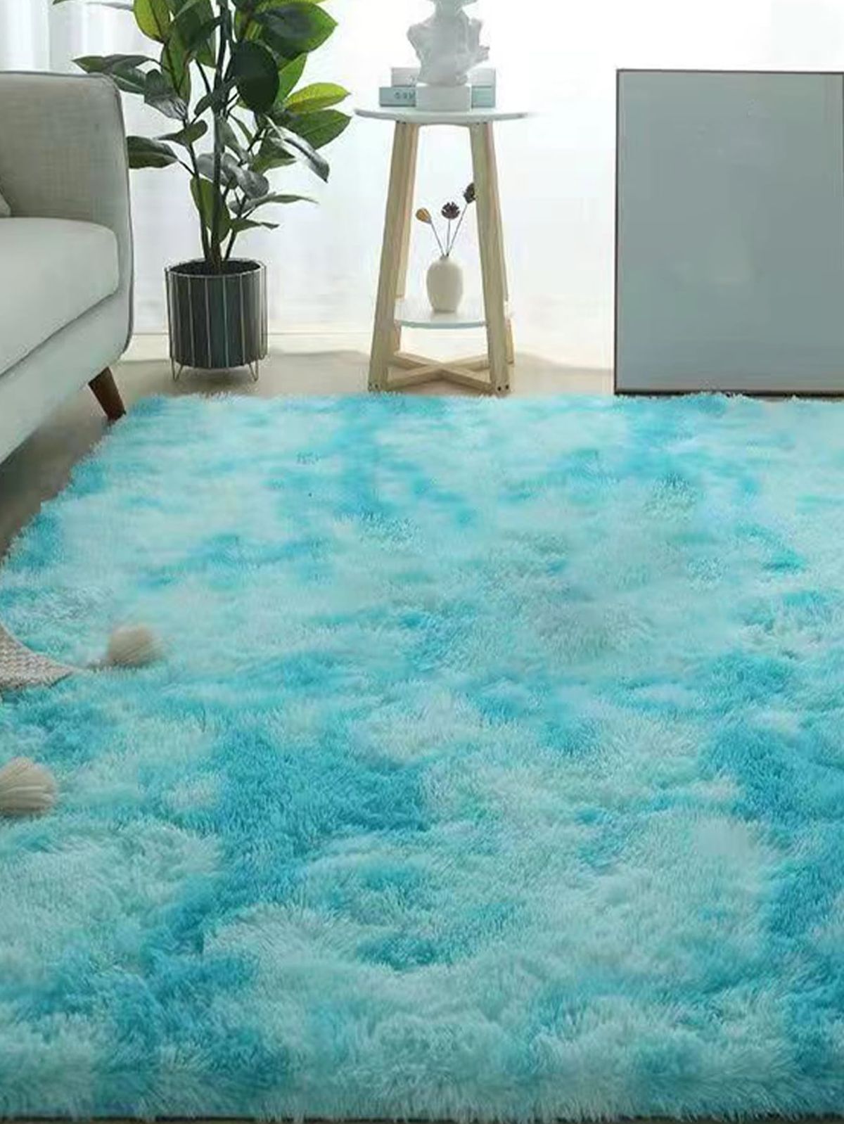 Hommybrand 5 by 8 Area Rug for Living Room, Ultra Soft Fluffy Rugs for Bedroom, Non-Slip Furry Large Rug for Teen Girls and Boys,Nursery Kids Room Dorm Home Decor, High Pile Plush Floor Carpet