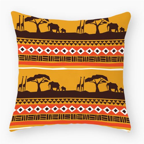4pcs soft African print Throw Pillow Covers Ethnic animals african woman Decorative Pillow Covers Home Decor Cushion Cover for Couch Sofa Living Room Outdoor Car
