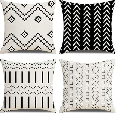 4pcs soft Throw Pillow Covers Boho Geometric Decorative Pillow Covers Home Decor Cushion Cover for Couch Sofa Living Room Outdoor Car