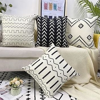 4pcs soft Throw Pillow Covers Boho Geometric Decorative Pillow Covers Home Decor Cushion Cover for Couch Sofa Living Room Outdoor Car