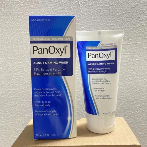 PanOxyl Acne Foaming Wash Benzoyl Peroxide 10% Maximum Strength Antimicrobial Clears existing acne blemishes clear glowing skin