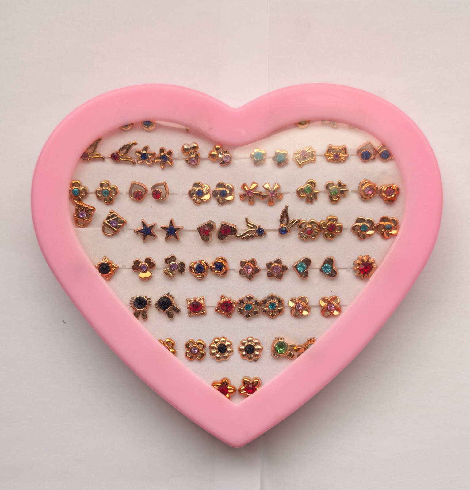 unisex 36 pairs earrings Jewelry earring gold colorful Flower Stud set