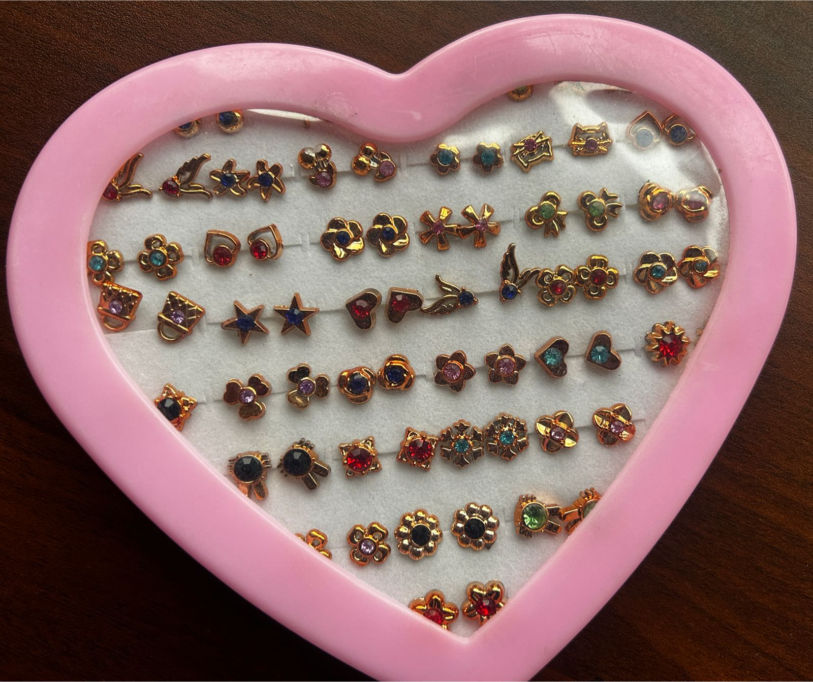 unisex 36 pairs earrings Jewelry earring gold colorful Flower Stud set