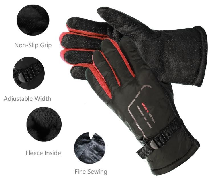 Warm Riding & Protective Gloves rider (Fur/Fleece Inside) Warm Hand Riding Cycling, Biker, sporting gloves ,Motorcycle Outdoor Anti-Slip Gloves Windproof Thermal Soft gloves