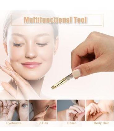 QUALITY gold  Stainless Steel Flat Tweezers for Hair and Eyebrows - Hair Plucker Eyebrow Tweezers Twizers Twizzers Pedicure Manicure Accessories ingrown hair beard removal