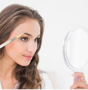 QUALITY gold  Stainless Steel Flat Tweezers for Hair and Eyebrows - Hair Plucker Eyebrow Tweezers Twizers Twizzers Pedicure Manicure Accessories ingrown hair beard removal