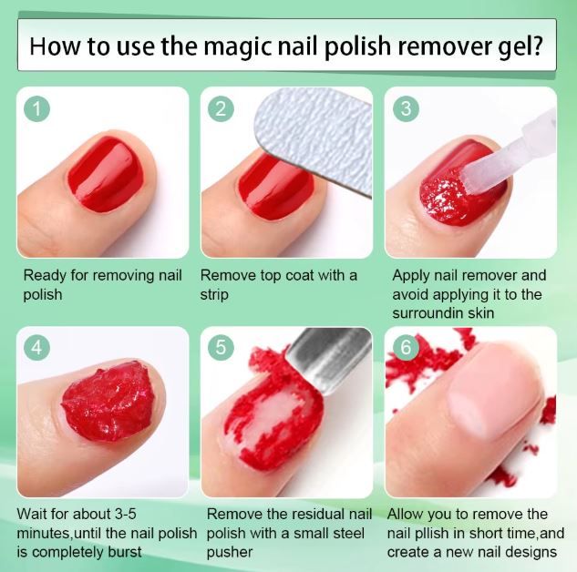 QUALITY! Gel Nail polish remover Safe Burst Magic Nail Remover Gel Remove Soak-Off Gel Polish, Peel Off In 2-5 Minutes, No Need for Foil, Soaking or Wrapping manicure pedicure  tools