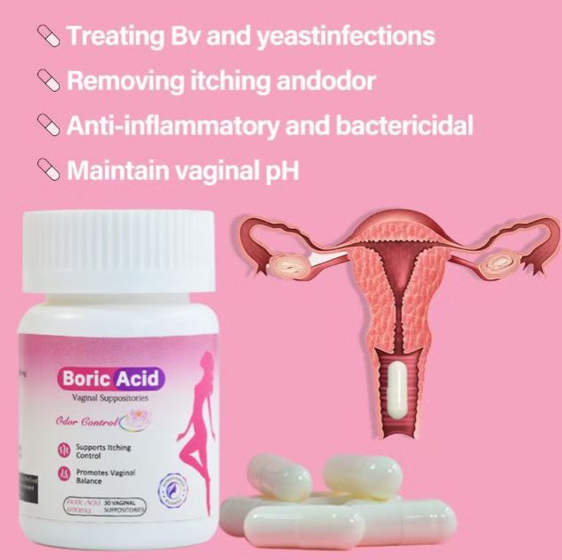 ORIGINAL!! Boric acid suppository capsules pessaries for vaginal yoni health boric acid antibacterial boric acid oduorless for vaginal ph balance and bacteria, yeast infection solution