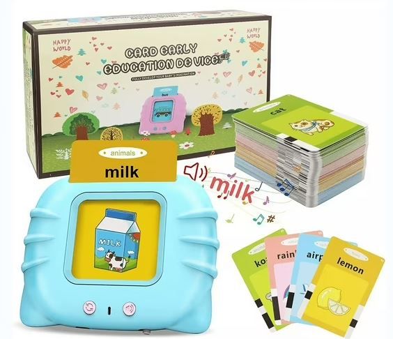 Educational Toddler Toy Flashcards Device Audible Preschool Learning Flash Cards Reader for Kids Children Gifts Baby Cards Early Education Device Smart Flash Card Speaker Toys Child Voice Learning