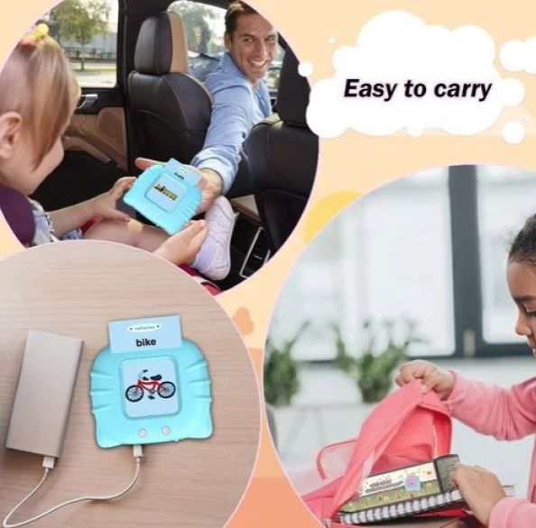 Educational Toddler Toy Flashcards Device Audible Preschool Learning Flash Cards Reader for Kids Children Gifts Baby Cards Early Education Device Smart Flash Card Speaker Toys Child Voice Learning