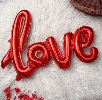 Valentine's Day  Red  Love Letter Foil Balloon Decorations for Bridal Shower Engagement Anniversary Wedding