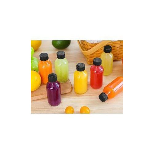 5pcs Glass Ginger shots bottles Portable Leakproof Glass Jars With Lids- Glass Juice Shot Bottles With Caps For Wellness Shot Glass Juice Shot Bottles with Caps