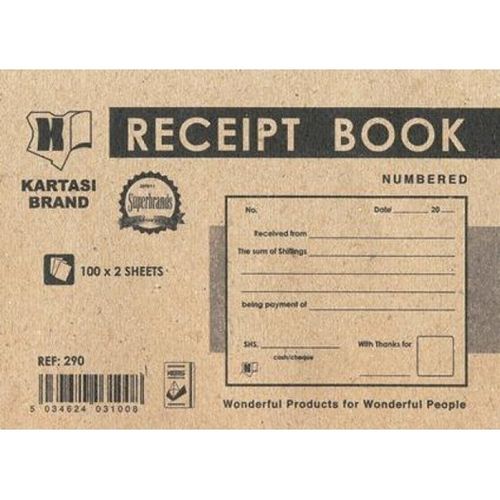 A6 size Receipt Book Numbered for business, rent record transactions