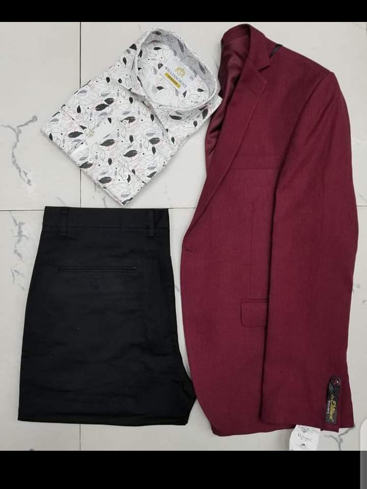 Fashion 3 pack Men Official Suit (wedding, Business-official) Blazer, Shirt and Trouser as in the picture