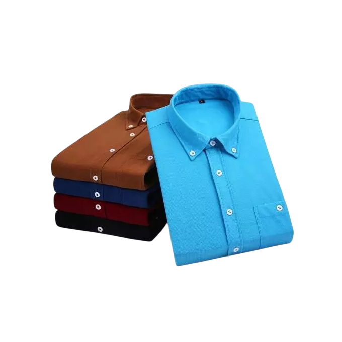 Fashion 5-Piece Set of Men's Official Long-Sleeve Slim Fit Shirts - Premium 100% Cotton, Comfortable and Stylish for Formal and Casual Occasions