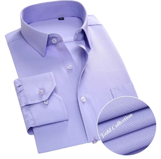 "Fashion 6 Men's Casual Long Sleeve Shirt - Premium  Cotton Plain Shirt for Modern Professionals, Perfect for Formal and Semi-Formal Occasions"