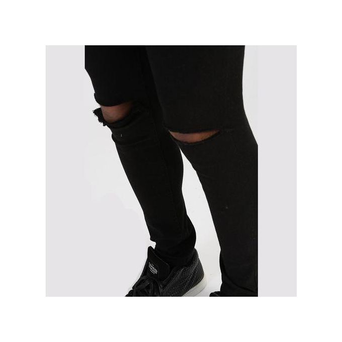 Fashion New Arrival High-Quality Cotton Original Non-Fading Rugged One-Cut Jeans for Men - Total Black, Sizes 30-38 | Stretchable and Breathable Design for Ultimate Comfort and Easy Movement"