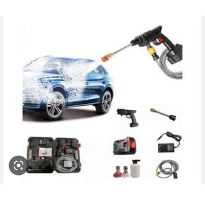 Wireless Car Wash Spray Gun Machine with Portable Lithium Battery, High-Pressure Cleaning, Lightweight Design, and Rechargeable Power for Convenient Vehicle Washing Anytime, Anywhere
