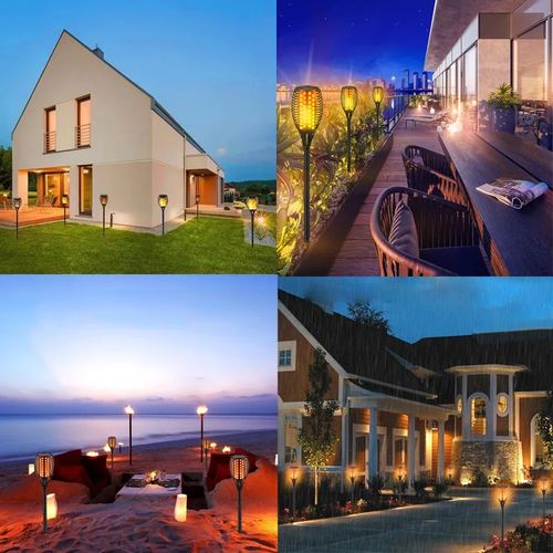 Solar LED Outdoor Lights, Waterproof Garden Pathway and Driveway Lighting with Energy-Efficient Solar Panels, Durable Design, and Bright Illumination for Yards, Walkways, Patios, and Landscaping