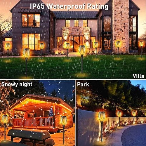 Solar LED Outdoor Lights, Waterproof Garden Pathway and Driveway Lighting with Energy-Efficient Solar Panels, Durable Design, and Bright Illumination for Yards, Walkways, Patios, and Landscaping