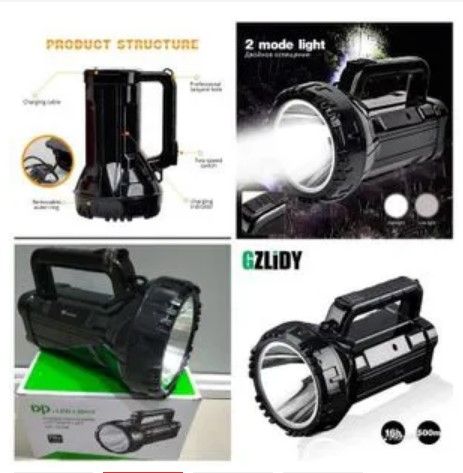 Rechargeable LED Portable Torch – Solar & AC Powered, Collapsible Design, High-Quality Lithium Battery, Flexible Handle, Ideal for Camping, Outdoor & Indoor Use