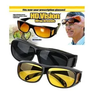 1 Dark & Coloured Anti-Glare Night Vision Driver Goggles – Enhanced Light Glasses for Clear & Safe Driving