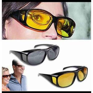 1 Dark & Coloured Anti-Glare Night Vision Driver Goggles – Enhanced Light Glasses for Clear & Safe Driving