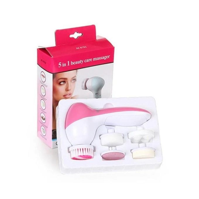 5-in-1 Electric Facial Massager & Pore Cleaner – Deep Cleansing Beauty Tool with Replaceable Brush Heads for Face & Body
