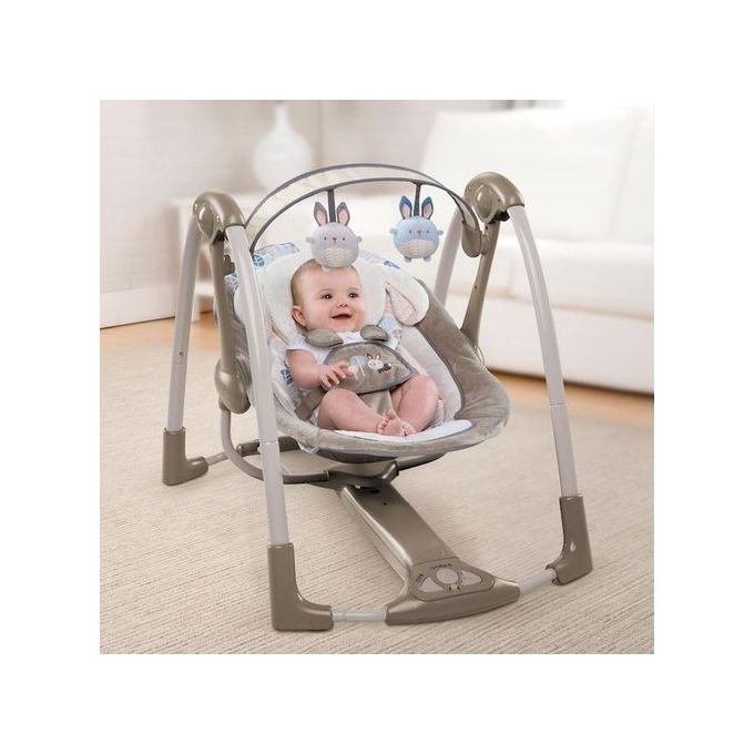Ingenuity ConvertMe 2-in-1 Portable Baby Swing & Infant Seat – Compact, Travel-Friendly, Soothing Vibrations, and Nature Sounds for Happy, Calm Babies Anywhere!"