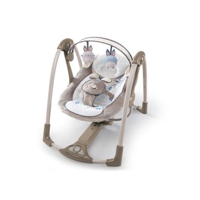 Ingenuity ConvertMe 2-in-1 Portable Baby Swing & Infant Seat – Compact, Travel-Friendly, Soothing Vibrations, and Nature Sounds for Happy, Calm Babies Anywhere!"