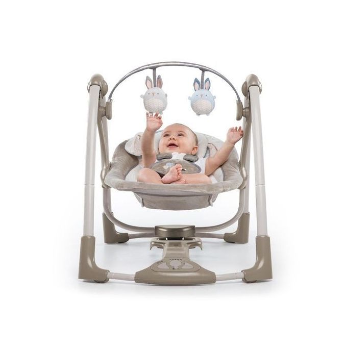 Ingenuity ConvertMe 2-in-1 Portable Baby Swing & Infant Seat – Compact, Travel-Friendly, Soothing Vibrations, and Nature Sounds for Happy, Calm Babies Anywhere!"