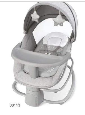 "Mastela 4-in-1 Deluxe Baby Rocker – Smart App-Controlled Comfort with Digital Display, Feeding Tray, Canopy & Built-In MP3 Playback for Soothing On-the-Go!""
