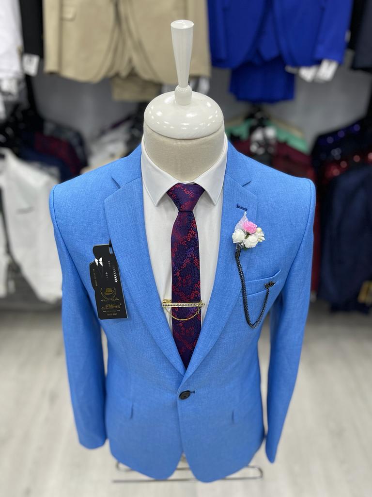 "3-Piece Men's Official Suit Set – Wedding & Business Formal Wear – Includes Blazer, Dress Shirt & Matching Trousers – Classic Slim Fit Outfit for Office, Meetings & Special Occasions"