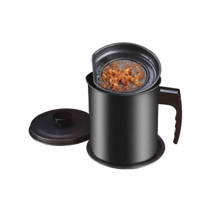 1.4L Stainless Steel Oil Filter & Sieve – Polished Durable Design for Safe, Easy Oil Storage & Reuse | Eco-Friendly Cooking Solution