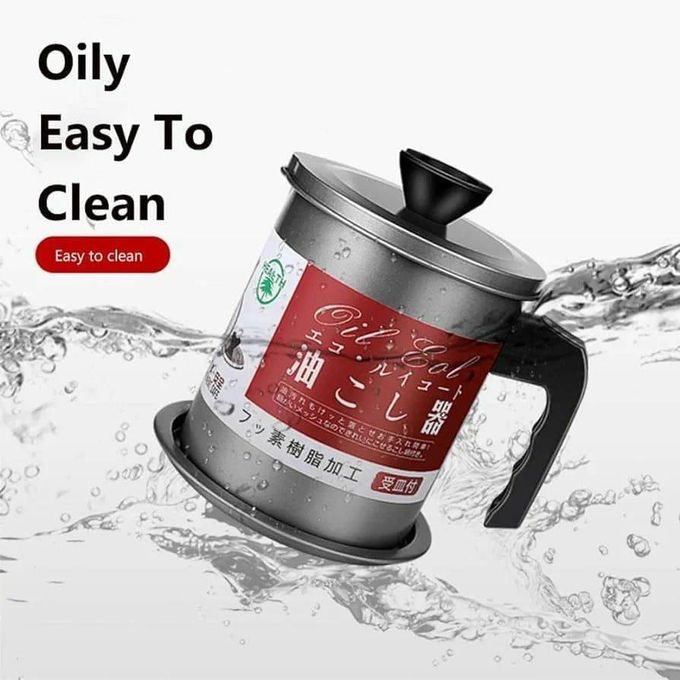 1.4L Stainless Steel Oil Filter & Sieve – Polished Durable Design for Safe, Easy Oil Storage & Reuse | Eco-Friendly Cooking Solution