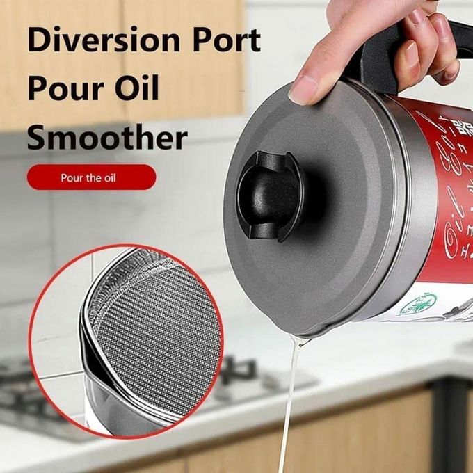 1.4L Stainless Steel Oil Filter & Sieve – Polished Durable Design for Safe, Easy Oil Storage & Reuse | Eco-Friendly Cooking Solution