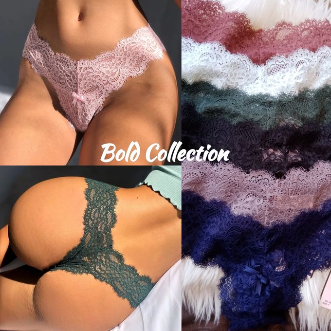 "Most Beautiful Bow Lace Thong Panties for Women – Elegant & Sexy Lingerie (Fits Hips 34–40 Inches)"