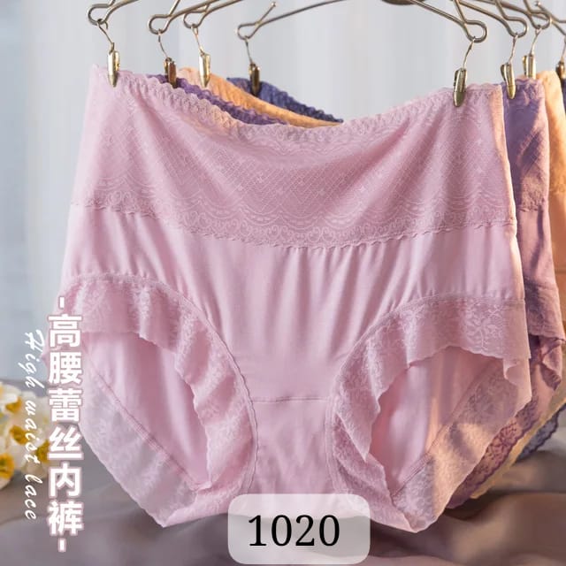 6 pcs Sexy High-Waist Cotton Panties for Women – Soft, Breathable & Flattering Tummy Control Lingerie