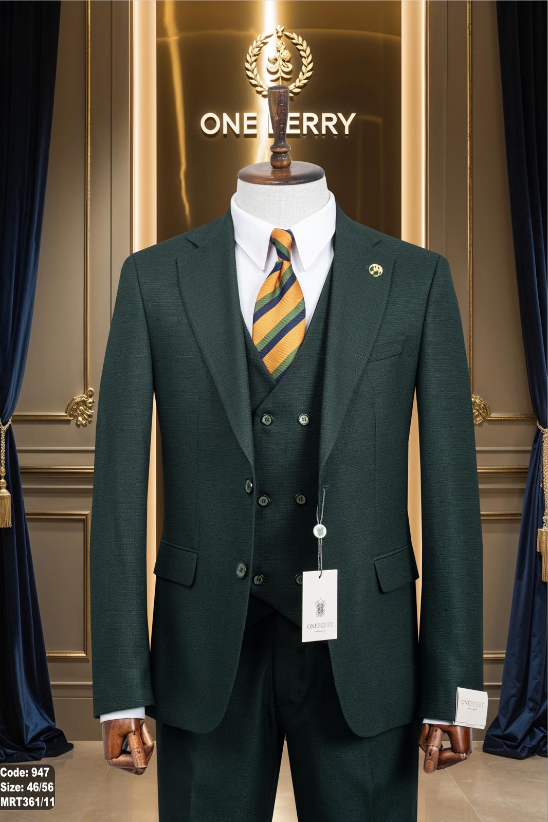 Men’s Fashion Slim Fit 3 piece Suit with free tie  – Premium Formal Wear Made in Turkey – Stylish Blazer and Trousers Set for Business, Weddings, and Special Occasions