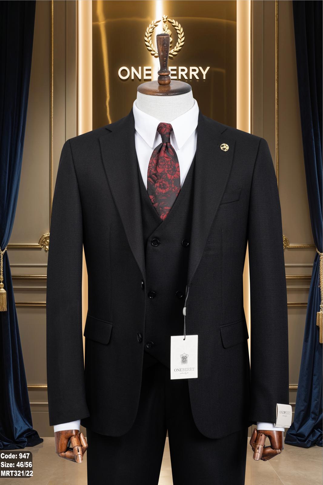 Men’s Fashion Slim Fit 3 piece Suit with free tie  – Premium Formal Wear Made in Turkey – Stylish Blazer and Trousers Set for Business, Weddings, and Special Occasions