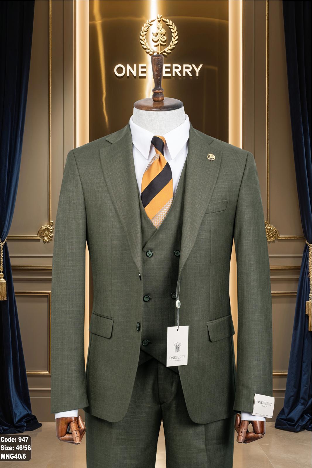 Men’s Fashion Slim Fit 3 piece Suit with free tie  – Premium Formal Wear Made in Turkey – Stylish Blazer and Trousers Set for Business, Weddings, and Special Occasions