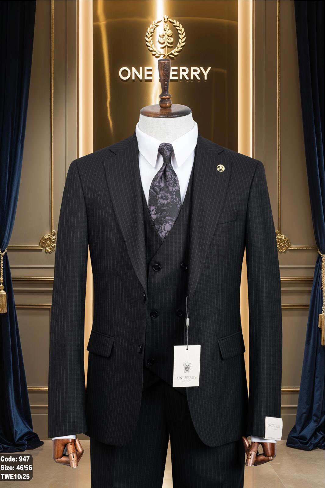 Men’s Fashion Slim Fit 3 piece Suit with free tie  – Premium Formal Wear Made in Turkey – Stylish Blazer and Trousers Set for Business, Weddings, and Special Occasions