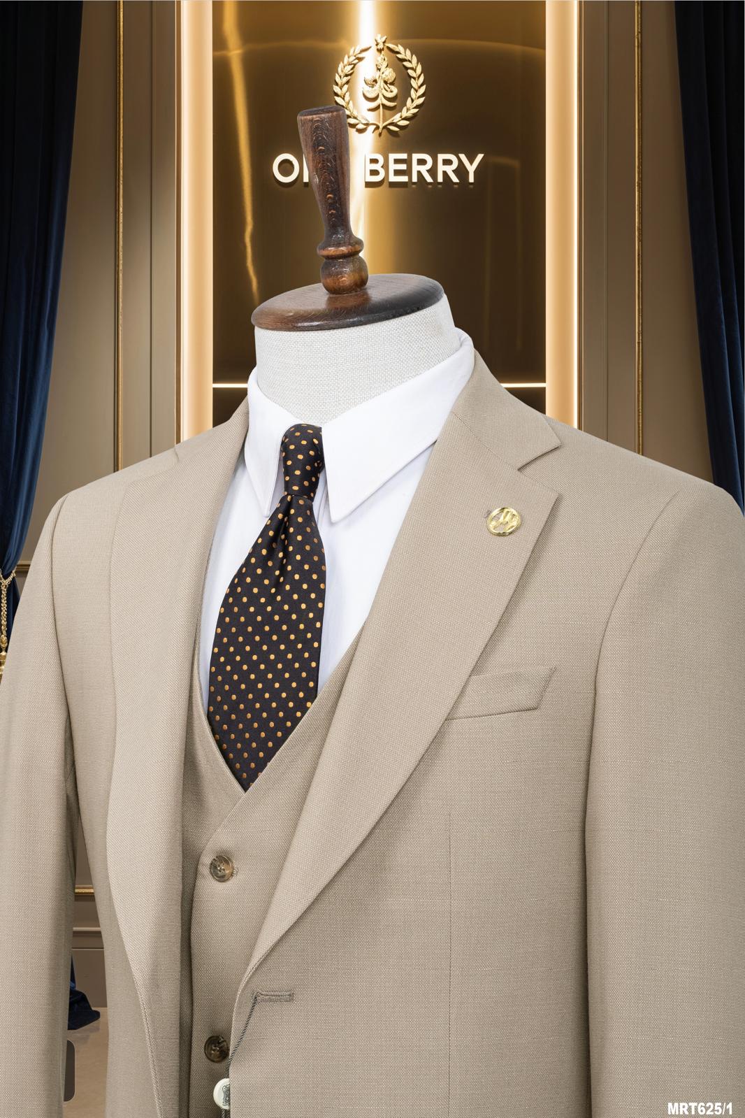 Men’s Fashion Slim Fit 3 piece Suit with free tie  – Premium Formal Wear Made in Turkey – Stylish Blazer and Trousers Set for Business, Weddings, and Special Occasions