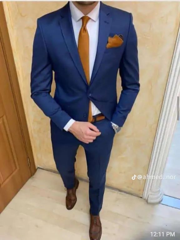 Men’s Fashion Slim Fit  2 piece Suit with free tie  – Premium Formal Wear Made in Turkey – Stylish Blazer and Trousers Set for Business, Weddings, and Special Occasions